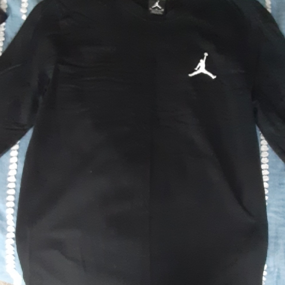 Black Air Jordan Embroidered Jumpman Logo Sweatshirt Size Medium Men